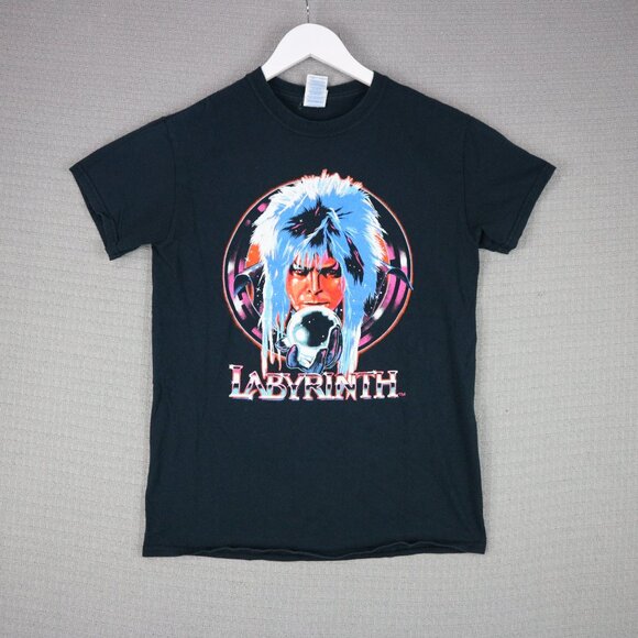 David Bowie Labyrinth Faded Black Navy Vintage Mens Small - Picture 1 of 7